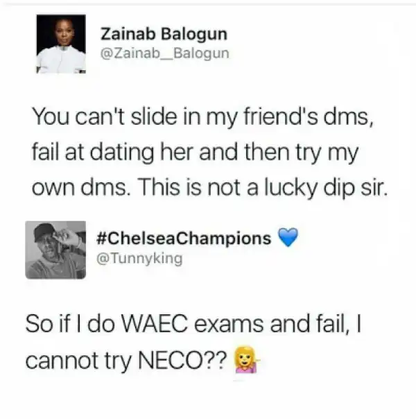Checkout This Very Funny Response To Zainab Balogun
